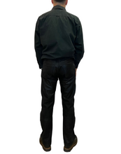 Carica l&#39;immagine nel visualizzatore di Gallery, Pantalone in vera pelle nera vintage taglia W 33
